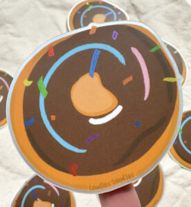 Rainbow Sprinkle Subtle Pride Donut (Matte with Holographic Accents)