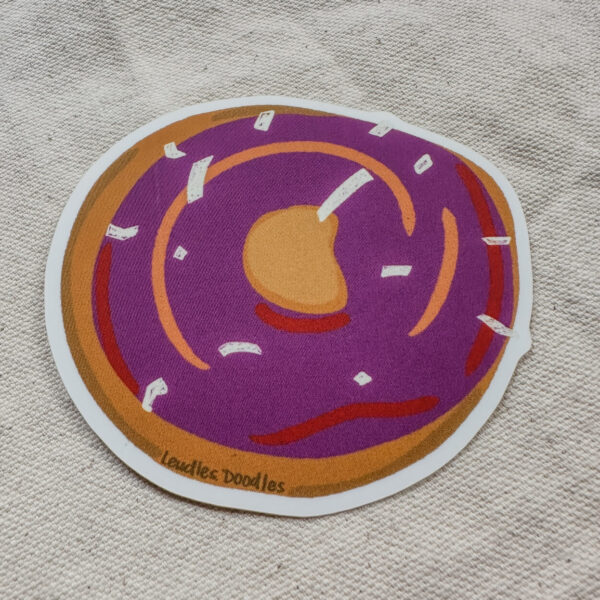 Lesbian Subtle Pride Donut Sticker (Matte)