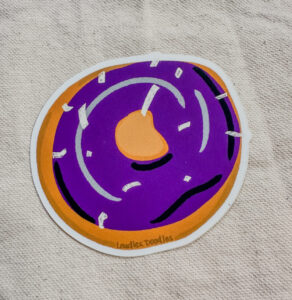 Asexual Subtle Pride Donut Sticker (Matte)