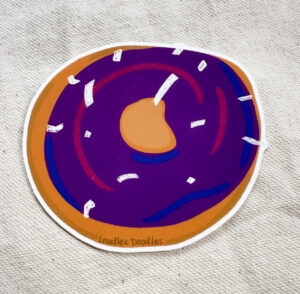 Bisexual Subtle Pride Donut Sticker (Matte)