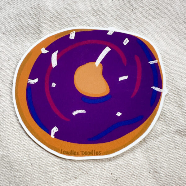 Bisexual Subtle Pride Donut Sticker (Matte)