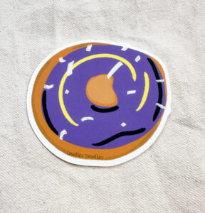 Nonbinary Subtle Pride Donut Sticker (Matte)