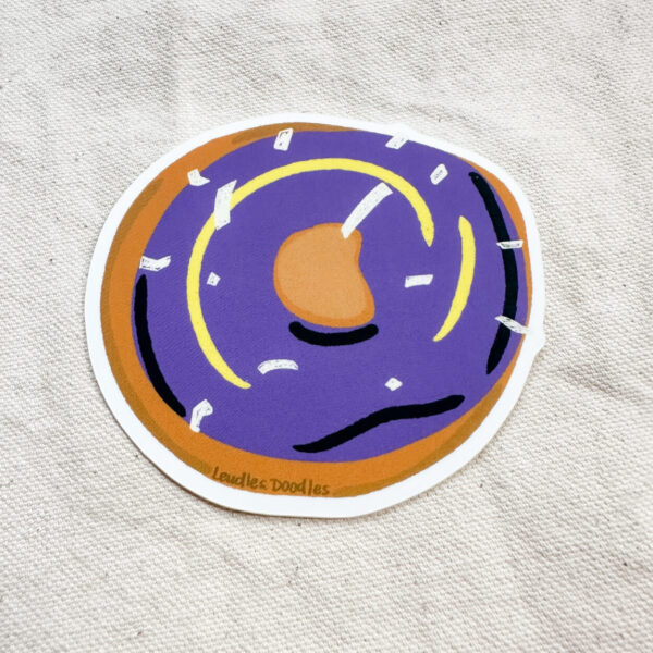 Nonbinary Subtle Pride Donut Sticker (Matte)