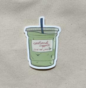Emotional Support Leaf Juice Sticker (Matte)