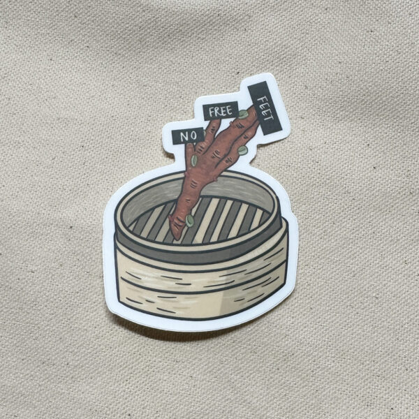 No Free Feet Dim Sum Sticker (Matte)