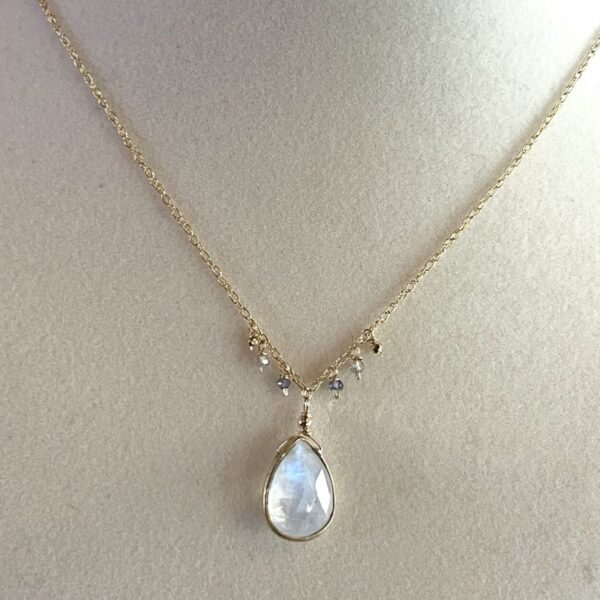 Moonstone Raindrop Pendant