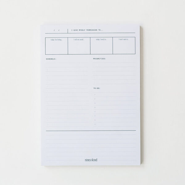 The Nine to Kind Daily Planning Notepad