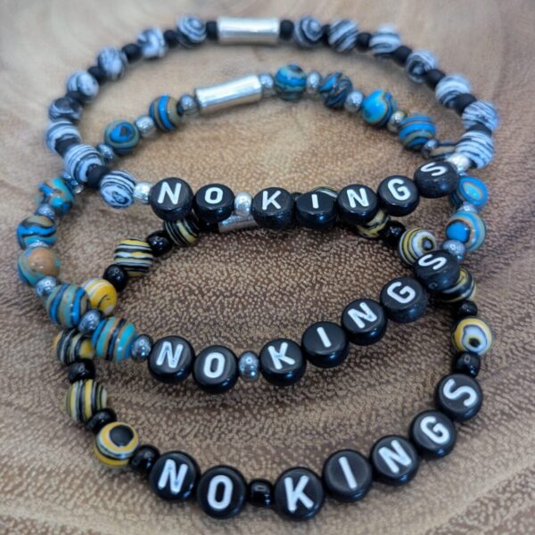 No Kings Stretch Bracelet, Protest Bracelet, Take a Stand