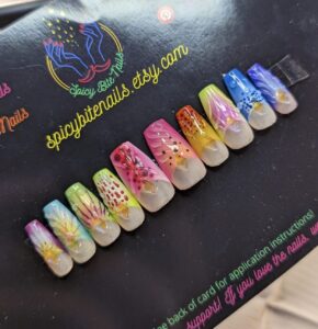 Orchid Oasis - Tropical Orchid and Lily Flower 3D False Press-On Nail Extensions 10pcs