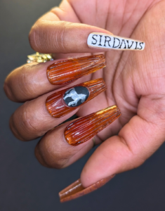 Madame Davis - Beyoncé Whiskey Inspired False Press-On Nail Extensions 10pcs