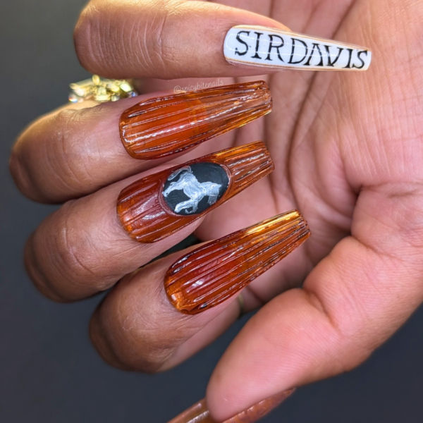 Madame Davis – Beyoncé Whiskey Inspired False Press-On Nail Extensions 10pcs
