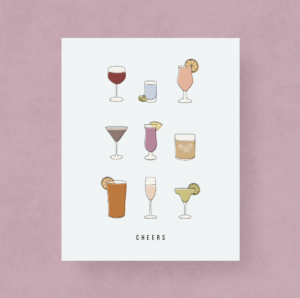 Cheers Cocktail Print