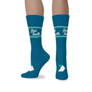 Democracy Forward "Good Trouble" Blue Crew Sock