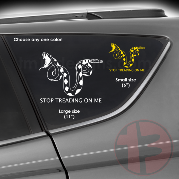 Stop Treading On Me Snake Vinyl Decal