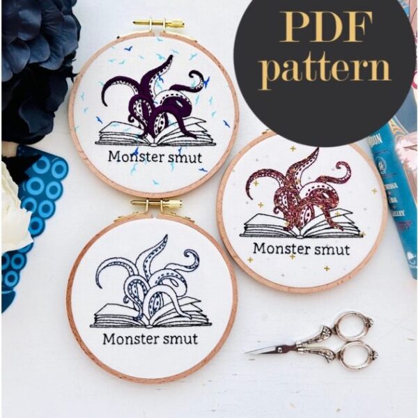 Monster smut Embroidery // PDF Pattern Download 5” hoop