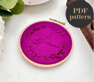 Smut monochrome embroidery // PDF Pattern Download 4" Hoop