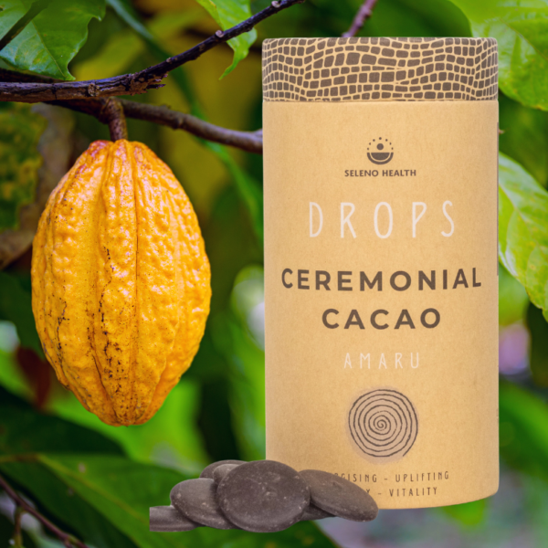 Seleno Health Amaru Ceremonial Cacao Paste Drops – 250 grams