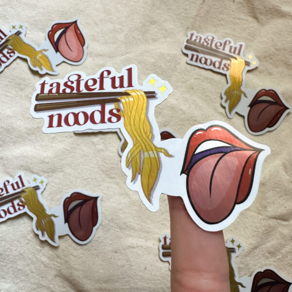 Tasteful Noods, Noodle Pull Sticker (Metallic)