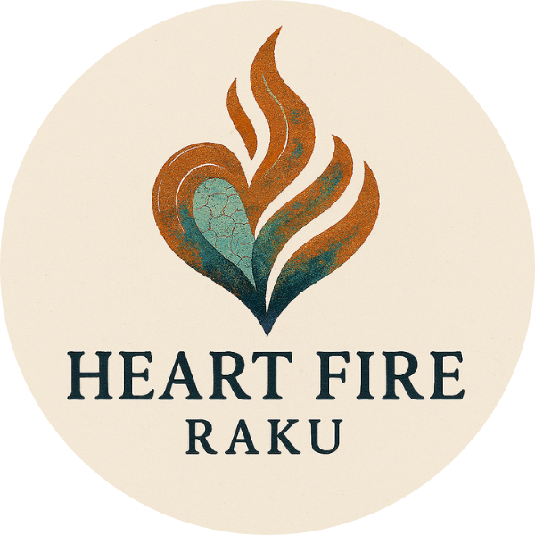 Heart Fire Raku