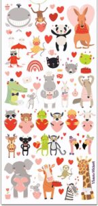 Valentine Animal Stickers