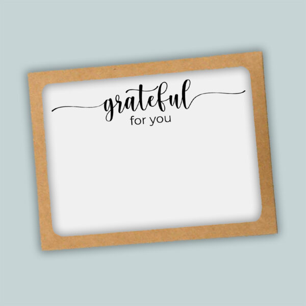 Grateful for You Note Cards | Boxed Stationery Set of 12