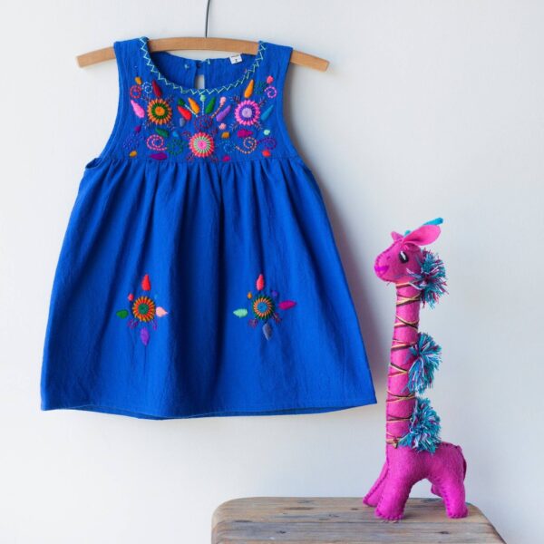 Handmade Jardinita Dress – Royal Blue
