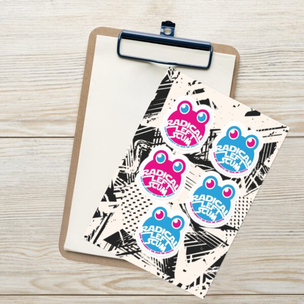 “Radical Left Scum”  Frog Sticker sheet