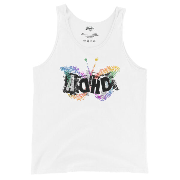 “ADHD Butterfly Symbol” tagless Bella + Canvas Unisex Tank Top