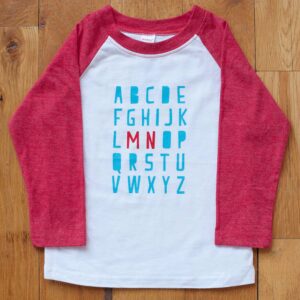 Minnesota Alphabet Raglan Tee
