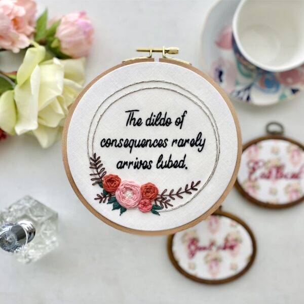 Dildo of Consequences // Embroidery PDF Pattern Download 6 inch