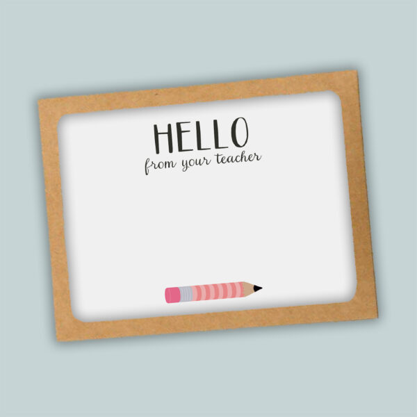 Teacher Pencil Note Cards | Boxed Stationery | Set of 12