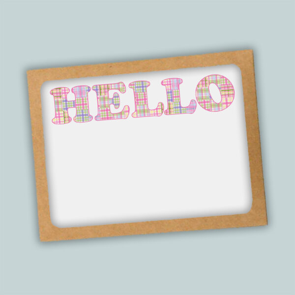 Madras Plaid Note Cards | Boxed Stationery | Set of 12