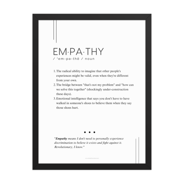 Framed Print – Empathy – Defined: Terms for Our Time