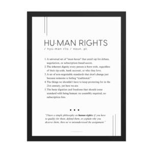 Framed Print - Human Rights - Defined: Terms for Our Time