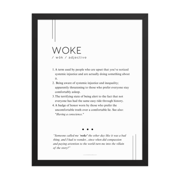 Framed Print – Woke- Defined: Terms for Our Time