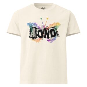 "ADHD Butterfly Symbol" tagless Bella + Canvas Unisex oversized t-shirt