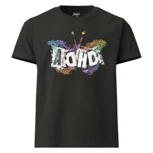 "ADHD Butterfly Symbol" tagless Bella + Canvas Unisex oversized t-shirt