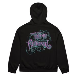 "I Prefer All my Drama Fictional" in purple Tagless Bella + Canvas Oversized heavyweight hoodie