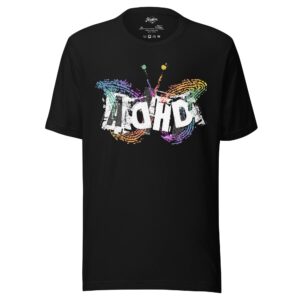 "ADHD Butterfly" tagless Bella + Canvas Unisex t-shirt