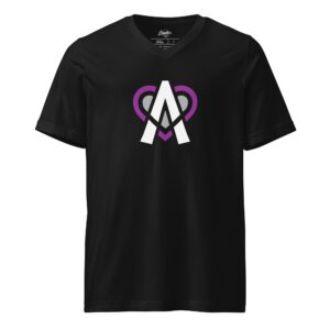 "Ace of Hearts" Unisex Short Sleeve V-Neck T-Shirt
